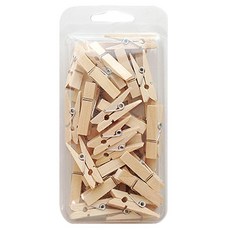 Uniart 原木木夾 中 40入, 單一顏色, 5個