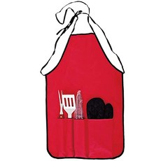 Carl Schmidt Sohn 儲物格素色圍裙, 紅黑