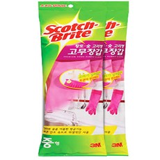3M Scotch-Brite 百利 黃土炭環形橡膠手套, 2組