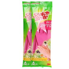 쓰리엠 고무장갑 일반형, 2개, 소(S)