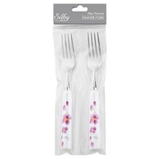 Silby 花朵印花柄叉子 SLF261S2 2入組, 混色, 1個