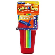 더퍼스트이어스 테이크앤토스 빨대컵 296ml, 랜덤발송, 4개