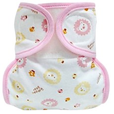babyan 棉質尿布兜 熊熊粉 S號, 1入