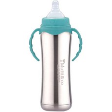 AIRBOSS 不鏽鋼奶瓶, 300ml, 圓形 十字型, 1組, 綠色