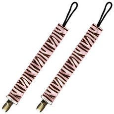 아가프라 맘스핑거 노리개젖꼭지홀더, 핑크지브라, 2개