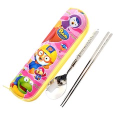 뽀로로 PVC수저세트, 핑크, 1개