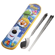 뽀로로 PVC수저세트, 블루, 1개