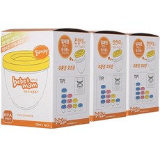 Bebe&Mam 食物保鮮罐 4入, 150ml, 藍色+粉色+黃色+綠色, 3組