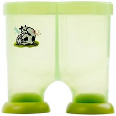 Basilic 貝喜力克 2格奶粉儲存盒 D016, 綠色, 1個