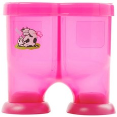 Basilic 貝喜力克 2格奶粉儲存盒 D016, 粉色, 1個