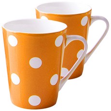 L.loom 圓點馬克杯 橘色 2入