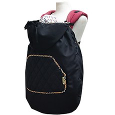 AGA ZAMZAM 四季通用孩童保暖肩背帶, 格紋款 黑色