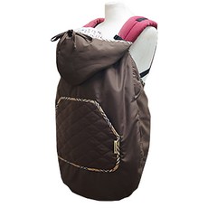 AGA ZAMZAM 四季通用孩童保暖肩背帶, 格紋款 巧克力色