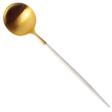 큐티폴 고아 디저트 스푼, 화이트 골드, 1개