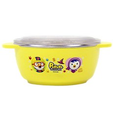 Pororo 嬰兒不銹鋼碗 PR3004, 黃色, 1入