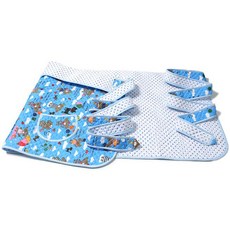 알짜맘 일자형 누빔 포대기, 곰동이블루