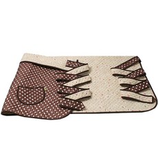 알짜맘 일자형누빔 7부 포대기, 브라운도트