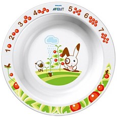 PHILIPS AVENT 新安怡 新安怡印花兒童餐盤, 白色(大碗), 1入
