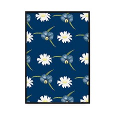 일러스트액자 Flower pattern 4, 알류미늄(블랙)