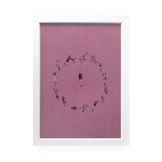 일러스트액자 구, MDF화이트