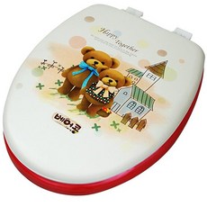 아가드 베어콩 특대형 변기커버, 레드, 1개