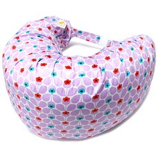 아이스크림페어리 임산부용 바디필로우 수유쿠션 D자형, 라벤더튤립