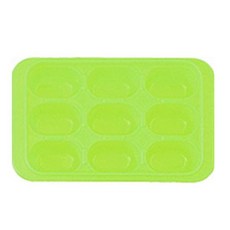실리콘 다용도 냉동용기9구, 그린, 2개