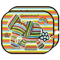 bang on the door 汽車UV膠遮陽板 2入, 大象款