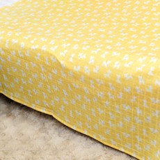 Romantico Airlon雙面編織毯 小鹿, 黃色小鹿