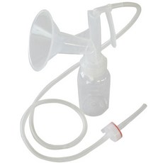 GaksiMil 單邊集乳器, 白色, 集乳器+奶瓶+矽膠軟管