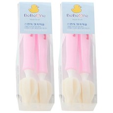 베베원 버블 스폰지 젖꼭지솔 핑크, 2개
