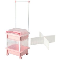 SNS 方形收納推車, 粉色, 1組