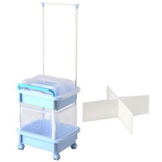 SNS 方形收納推車, 藍色, 1組