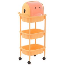 유원피에스 기저귀 정리함 3단 캡1세트 포함형 옐로우