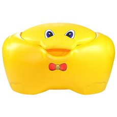 아하토이 오리 장난감정리함, 옐로우, 1개