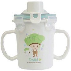 딸기 엠와이글로벌 스텐쉐이크 빨대물통, 아이보리, 250ml, 1개