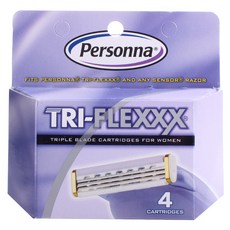 Personna 트라이-플렉스 트리플 블레이드 카트리지 포 우먼, 4개입, 1개