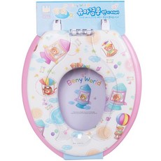 嬰兒用小熊印花馬桶坐墊, 粉色