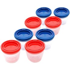 [초코몬] 밀폐130ml 4P, 레드/블루, 2개