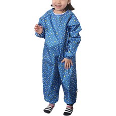 Plie 孩童黃色星星圍裙 M號, 藍色, 1入