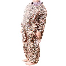 plie 全身美術畫袍 一般款 豹紋 L, 1 個, 棕色