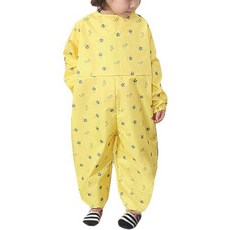 Plie 拉鍊式小熊全身美術袍, 黃色, 1 個