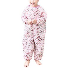 Plie 全身藝術禮服拉鍊型草莓圖案 S, 粉色的, 1 個