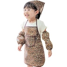 29系列圍裙套組豹紋棕色, 1套