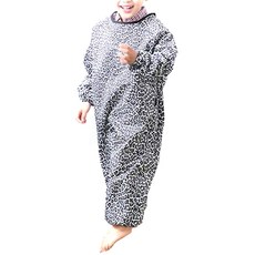 Plie 全身藝術禮服拉鍊型豹紋 M, 灰色的, 1 個