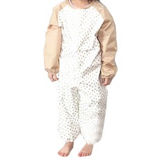 Plie 全身藝術禮服拼色連衣裙拉鍊款米色星星L, 1 個, 白色的