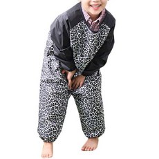 Plie 全身藝術禮服拼色拉鍊款豹紋M, 1 個, 灰色的