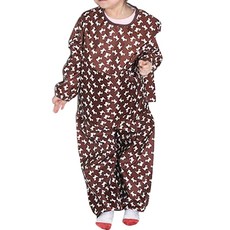 Plie 小狗防污防水畫畫2件式圍裙, 棕色的