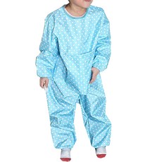 Plie 白色圓點防污防水畫畫2件式圍裙, 天空