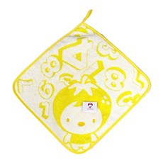 송월타월 코코베리 즐거운공부 고리타올, 노랑, 2개입